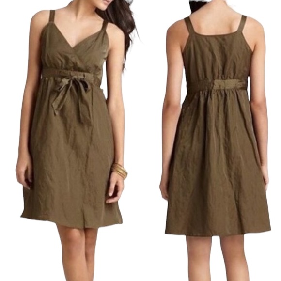 Eileen Fisher Steel Satin A-Line Dress - Picture 3 of 12